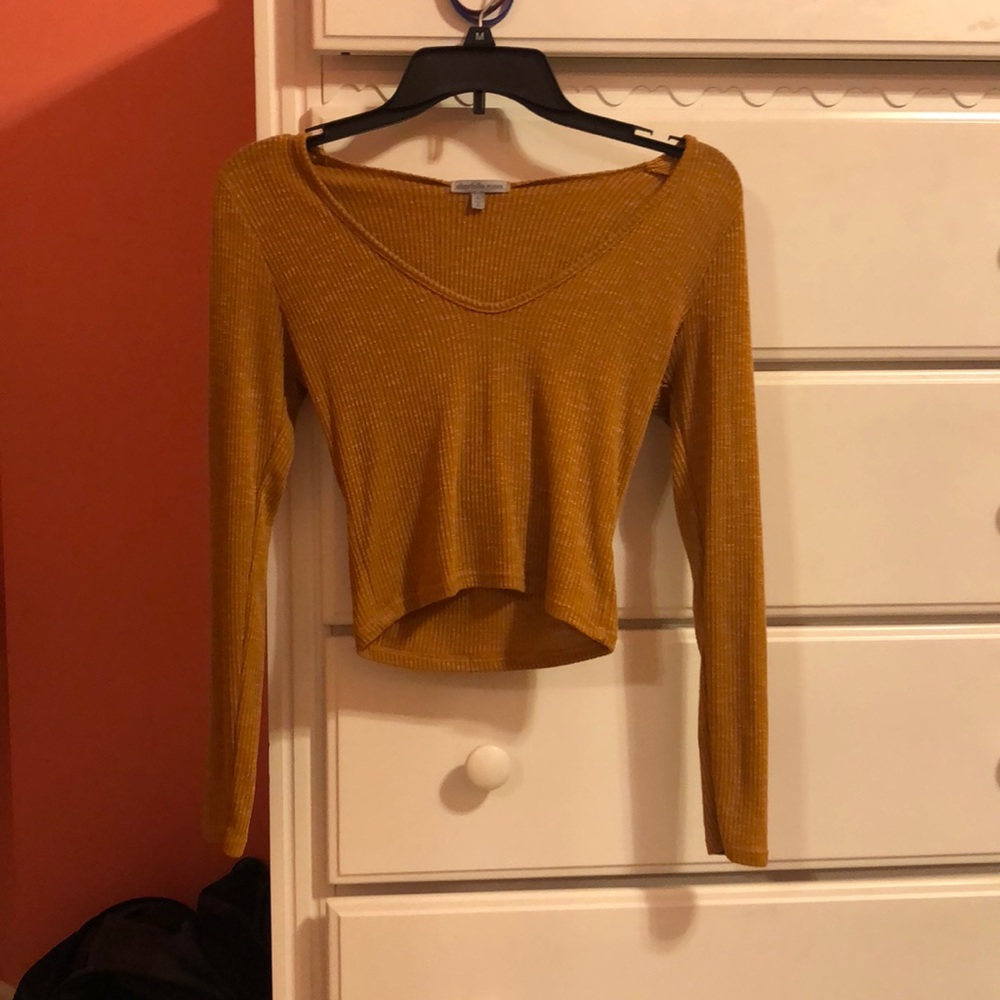 Charlotte Russe Long Sleeve Hooded Crop Top!